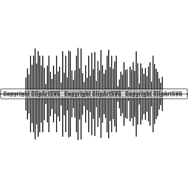 Disc Jockey DJ Turntable Audio Vinyl Record Player Sound Wave ClipArt SVG