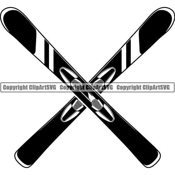 Sports Skiing Ski Snowboarding Snowboard Skies ClipArt SVG
