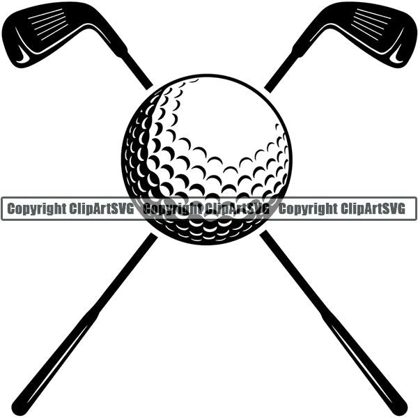 Sports Game Golf Logo ClipArt SVG