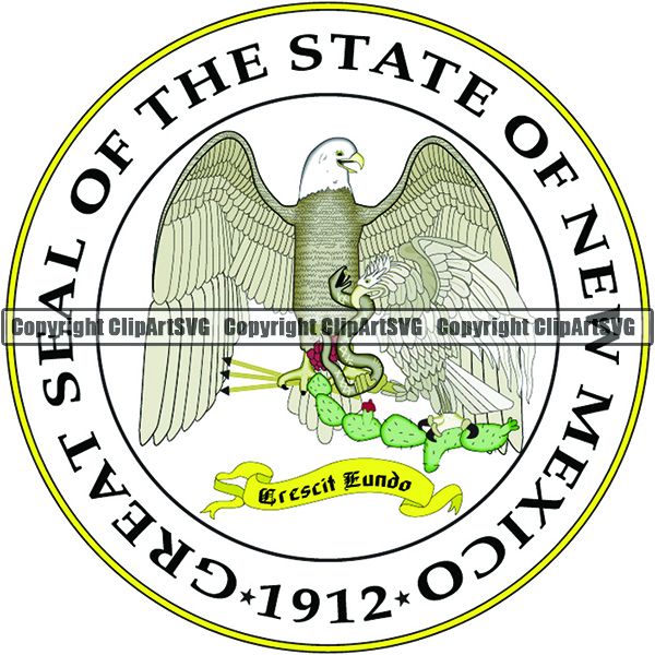 State Flag Seal New Mexico ClipArt SVG