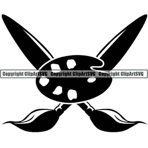 Painting Painter Artist Art Paintbrush Canvas Logo ClipArt SVG