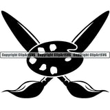 Painting Painter Artist Art Paintbrush Canvas Logo ClipArt SVG
