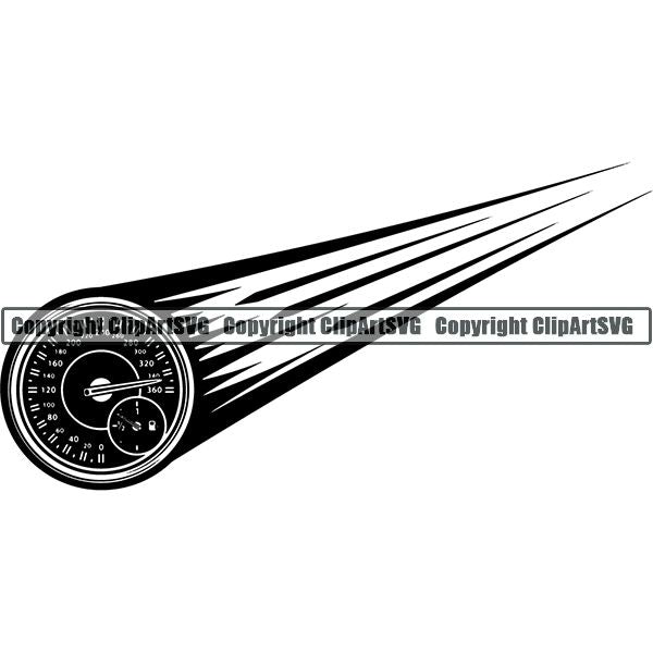 Sports Car Racing Guage Motion ClipArt SVG