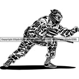 Sports Game Paintball Player ClipArt SVG