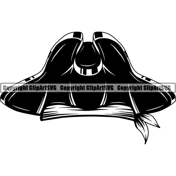 Pirate Sea Gangster Criminal Warrior Hat ClipArt SVG