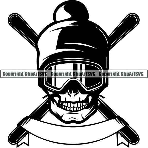 Sports Skiing Ski Snowboarding Snowboard ClipArt SVG