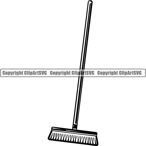Maid Cleaning Service Housekeeping Housekeeper Broom ClipArt SVG