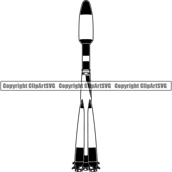 Astronaut Outer Space Shuttle Sci-Fi Science Fiction Rocket ClipArt SVG