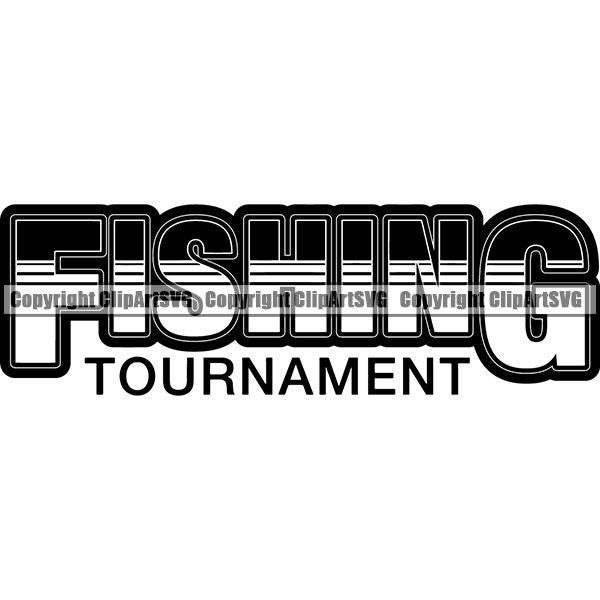 Sports Game Fishing Hunting Fish Hunt Text ClipArt SVG