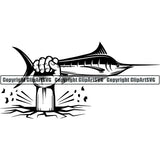 Sports Game Hunting Fishing Hunt Fish Marlin Break ClipArt SVG