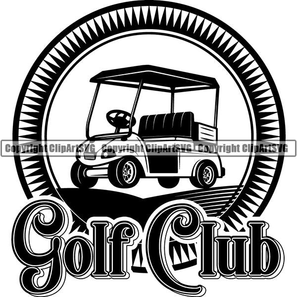 Sports Game Golf Logo ClipArt SVG