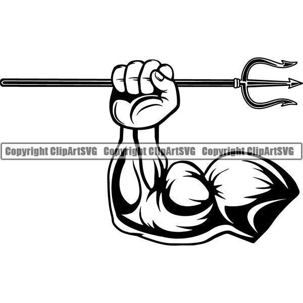 Diving Dive Diver Speargun Gaff Nautical Boat Boating Sail Fish Fishing ClipArt SVG