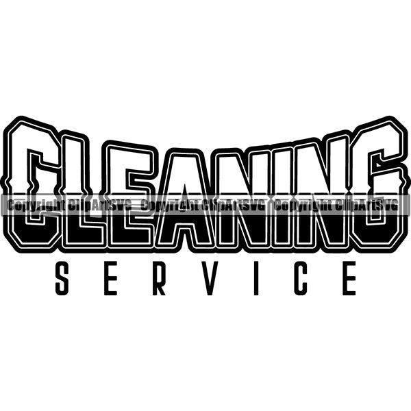 Maid Cleaning Service Housekeeping Housekeeper Text ClipArt SVG