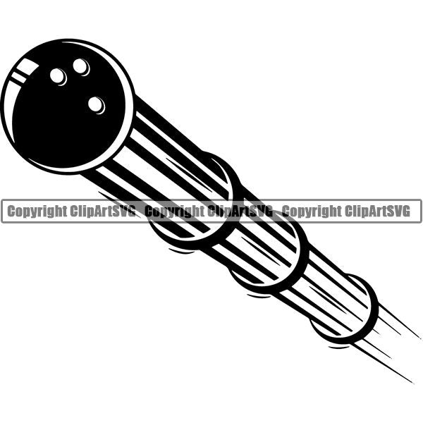 Sports Game Bowling Bowler Bowl Motion ClipArt SVG