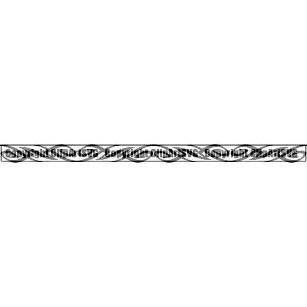 Viking Celtic Tribal Frame Border Design Element Line Straight ClipArt SVG