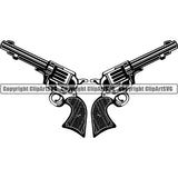 Occupation Cowboy Gun Revolver ClipArt SVG