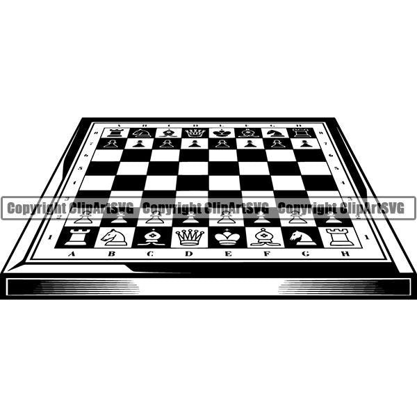 Game Chess Board Setup ClipArt SVG