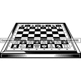 Game Chess Board Setup ClipArt SVG