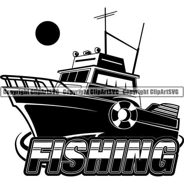 Sports Game Hunting Fishing Hunt Fish Logo ClipArt SVG