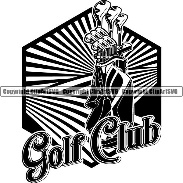 Sports Game Golf Logo ClipArt SVG
