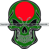 Country Flag Skull Bangladesh ClipArt SVG