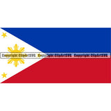 Country Flag Square Philippines ClipArt SVG