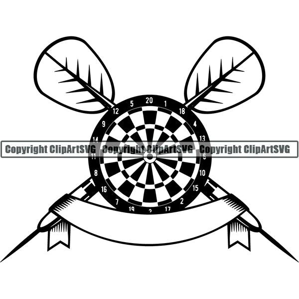 Sports Game Darts ClipArt SVG