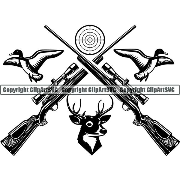 Sports Game Hunting Fishing Hunt Fish Logo ClipArt SVG