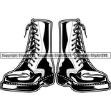 Military Weapon Soldier Boots ClipArt SVG