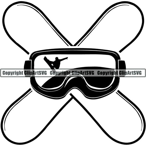 Sports Snowboarding Snowboard Skiing Ski Logo ClipArt SVG