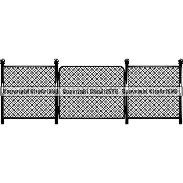 House Fence ClipArt SVG