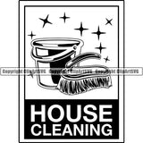 Maid Cleaning Service Housekeeping Housekeeper Logo ClipArt SVG