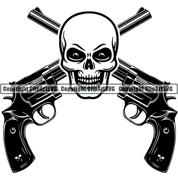 Military Weapon Gun Logo ClipArt SVG