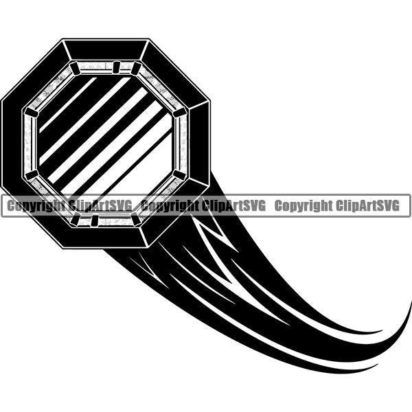 Sports Boxing Boxer MMA Fighter Motion ClipArt SVG