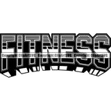 Gym Sports Bodybuilding Fitness Muscle Text Fitness ClipArt SVG