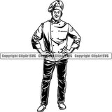 Cooking Baking Baker Chef Cook Uniform Hat ClipArt SVG
