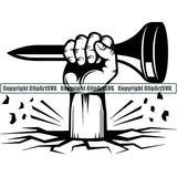 Sports Game Golf Hand Break ClipArt SVG
