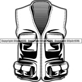 Sports Game Fishing Hunting Fish Hunt Vest ClipArt SVG