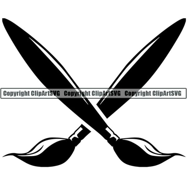 Painting Painter Artist Art Paintbrush Canvas Logo ClipArt SVG