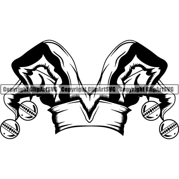 Circus Show Perform Performance Jester Hat ClipArt SVG