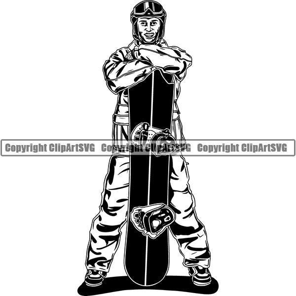 Sports Snowboarding Snowboard Skiing Ski ClipArt SVG