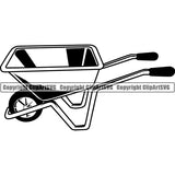 Hobby Gardening Wheelbarrow ClipArt SVG