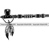 Native American Indian Pipe Peace ClipArt SVG