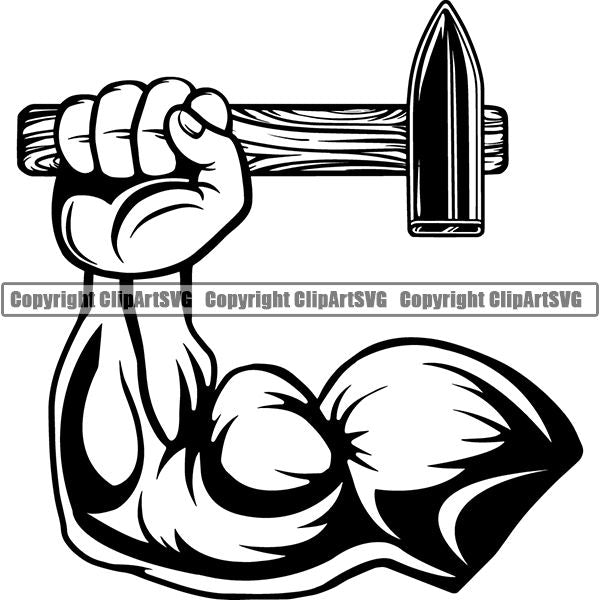 Blacksmith Metalwork Metal Forge Weld Welder Welding Hammer ClipArt SVG
