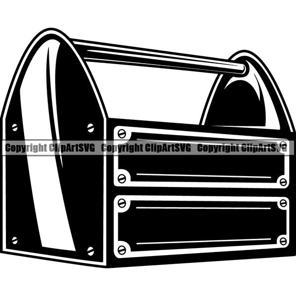 Construction Building Repair Service Toolbox ClipArt SVG
