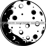 Astronaut Outer Space Shuttle Sci-Fi Science Fiction Moon Planet ClipArt SVG