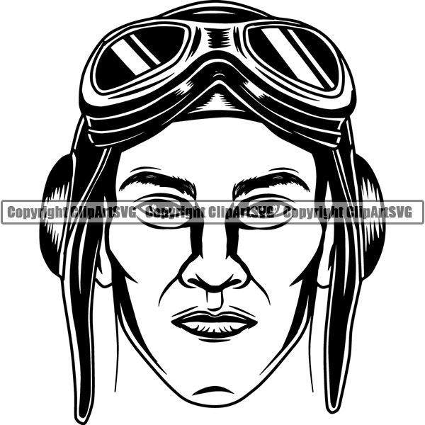 Transportation Airplane Pilot Hat Googles 6yhn7.jpg