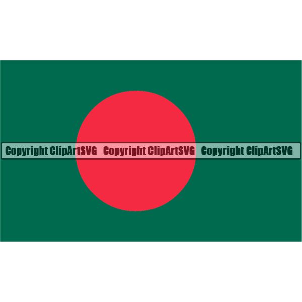 Country Flag Square Bangladesh ClipArt SVG