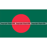 Country Flag Square Bangladesh ClipArt SVG