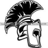 Spartan Warrior Gladiator Mask Helmet ClipArt SVG